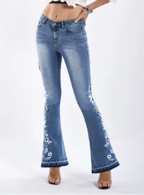 3D Heavy Industry Embroidered Jeans