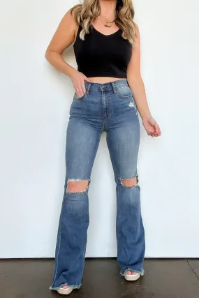Adinah Distressed Flare Jeans - FINAL SALE