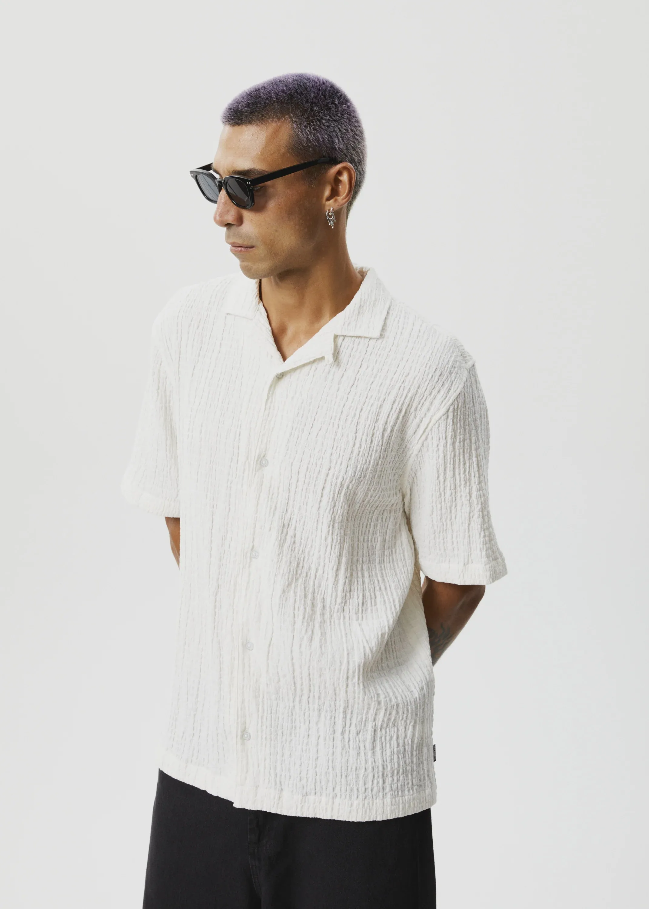 Afends Calm Cuban Short Sleeve Shirt - White