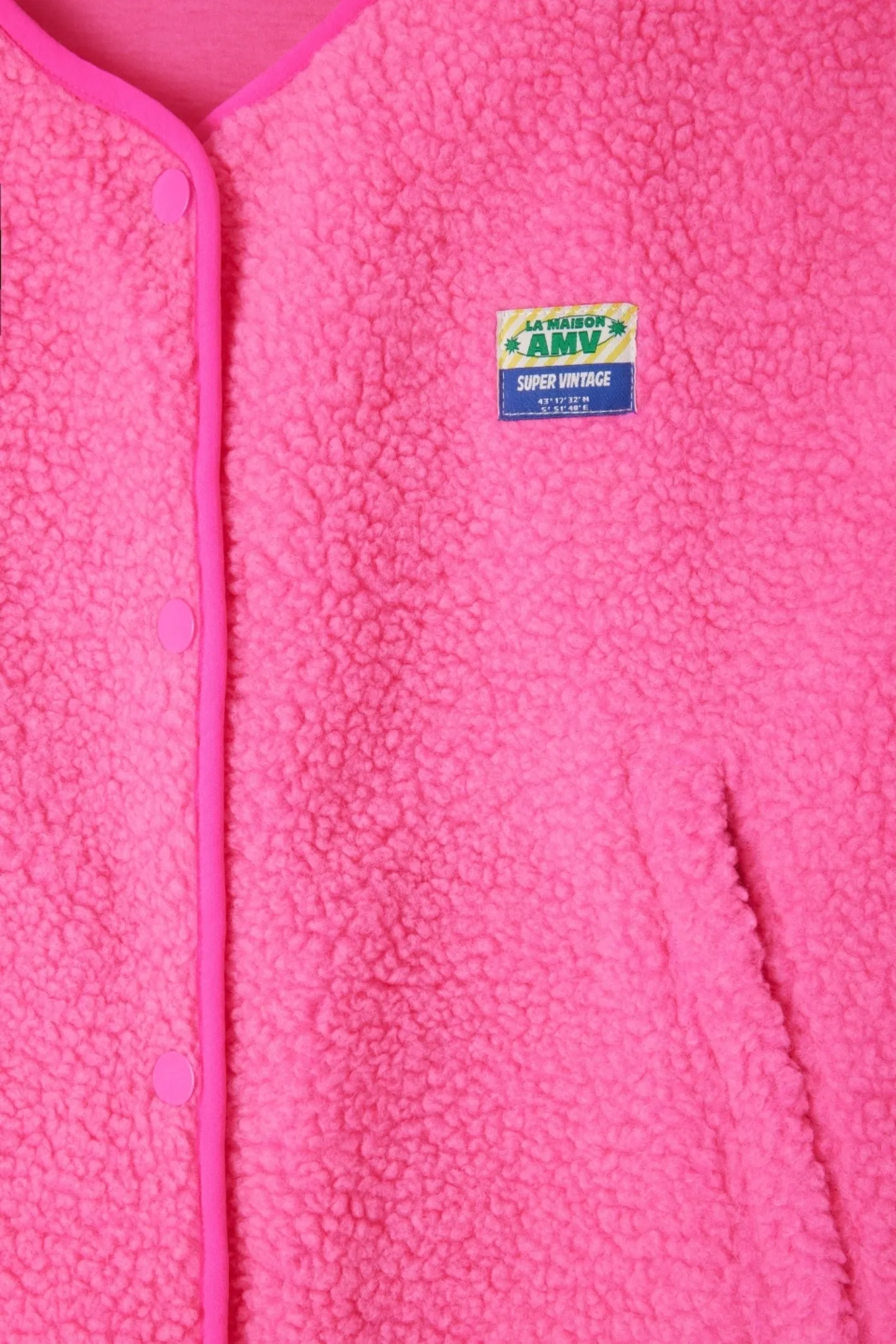 American Vintage HOK16BE Women’s Hoktown Sleeveless Jacket Pink Acid