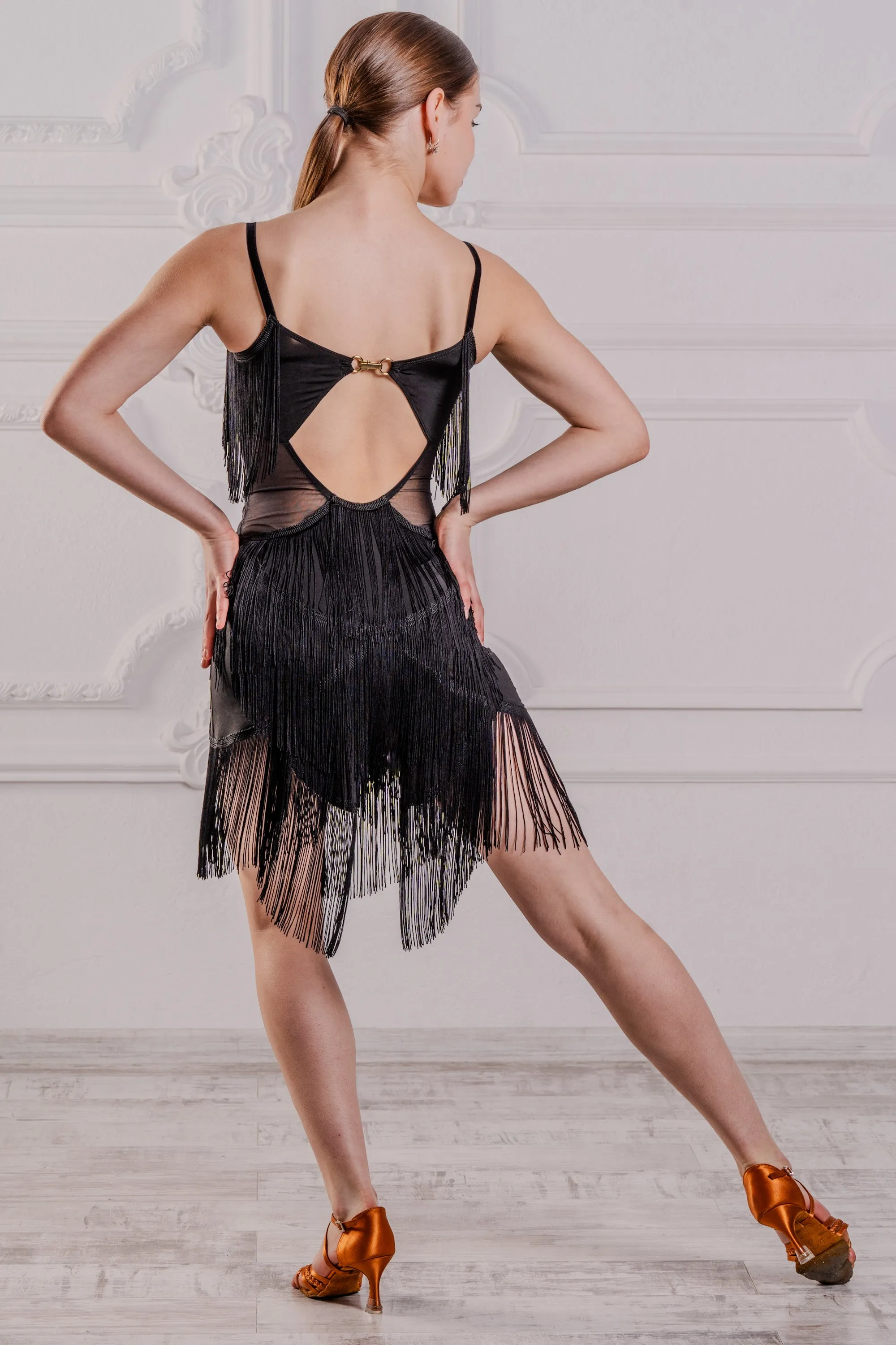 Angelique Latin Dress in Black
