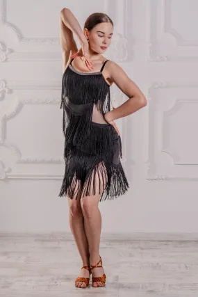 Angelique Latin Dress in Black