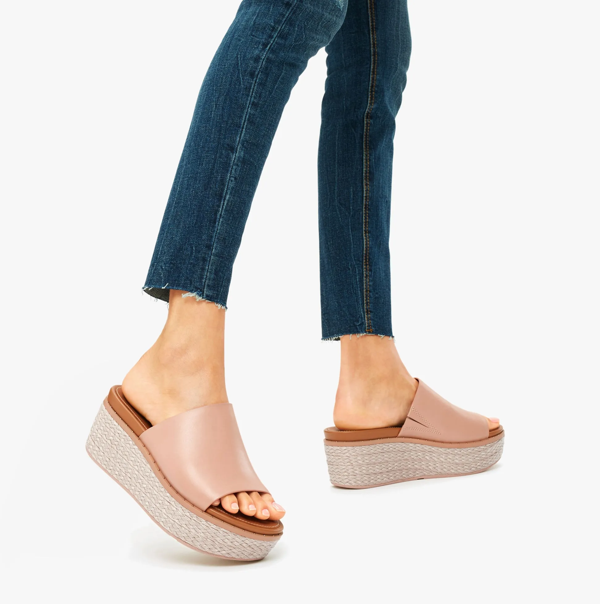 AY9-137 ELOISE ESPADRILLE Ladies Wedges  Beige