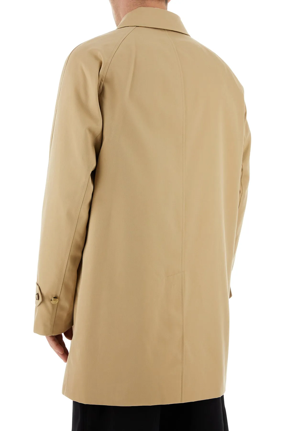 Beige gabardine overcoat