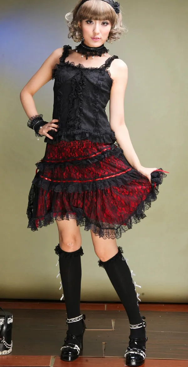 (BFM)G.L.P~Rococo Lolita Skirt Irregular Lace Skirt