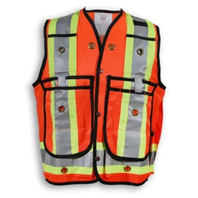 Big K Men's Hi-Vis Surveyor Safety Vest CSA Approved Pocket King with 8 Pockets | 3M Reflective Tape | Durable & Comfortable | Sizes S-5XL