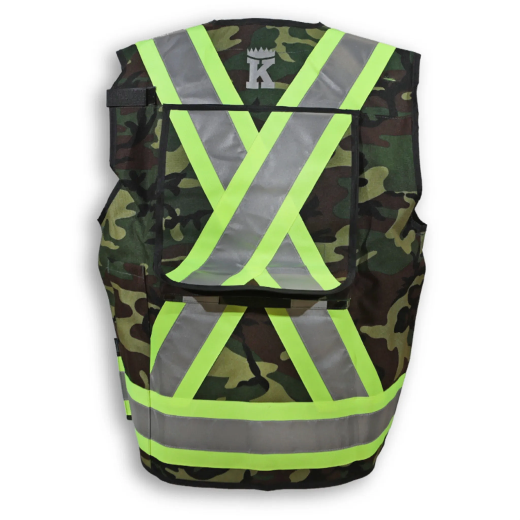 Big K Men's Hi-Vis Surveyor Safety Vest CSA Approved Pocket King with 8 Pockets | 3M Reflective Tape | Durable & Comfortable | Sizes S-5XL