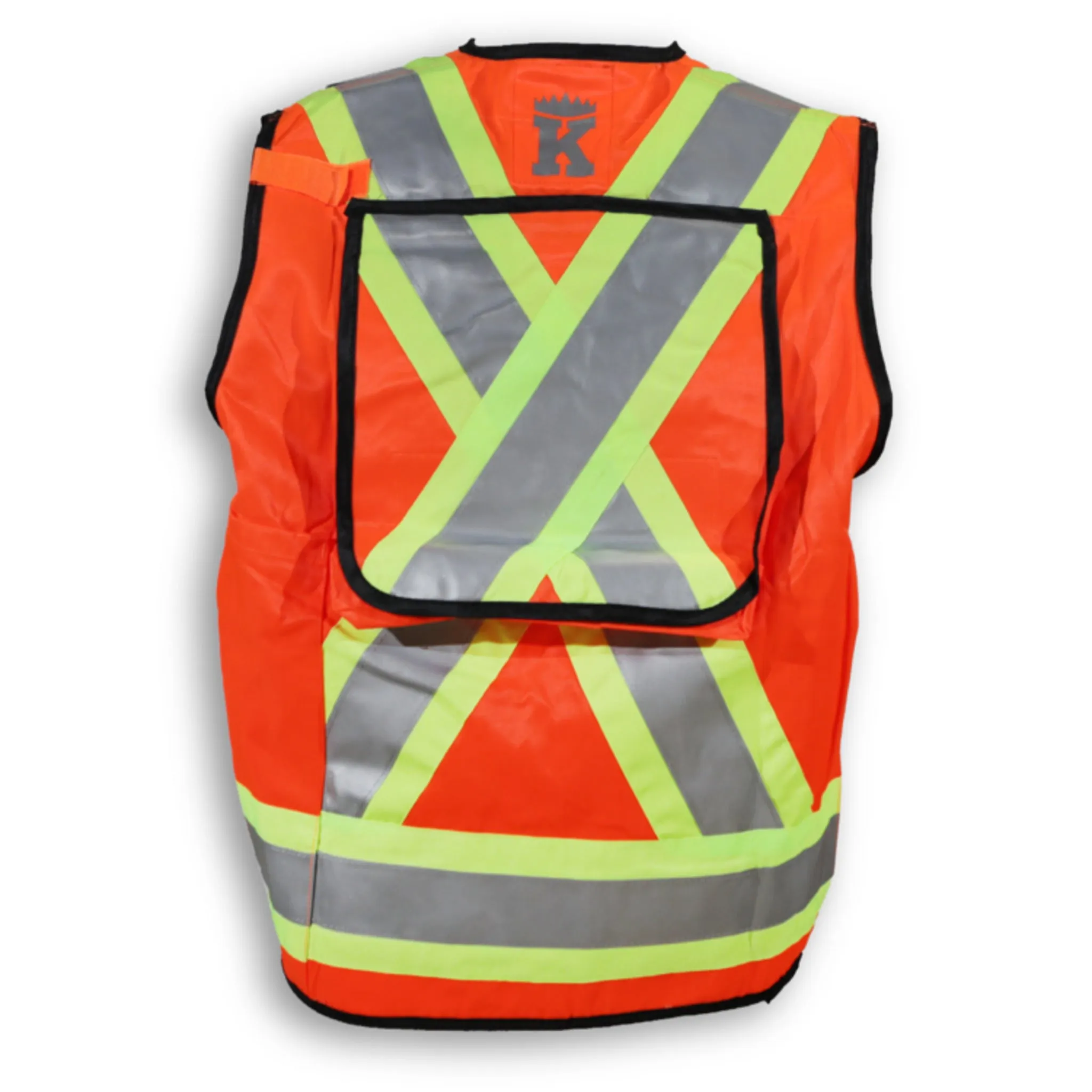 Big K Men's Hi-Vis Surveyor Safety Vest CSA Approved Pocket King with 8 Pockets | 3M Reflective Tape | Durable & Comfortable | Sizes S-5XL