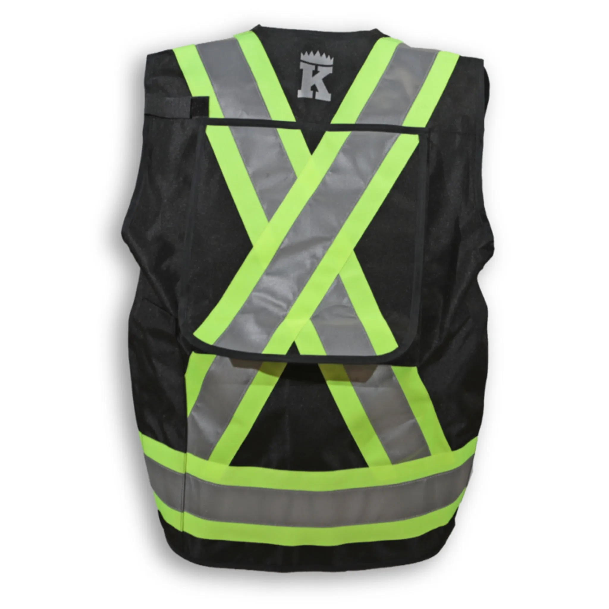 Big K Men's Hi-Vis Surveyor Safety Vest CSA Approved Pocket King with 8 Pockets | 3M Reflective Tape | Durable & Comfortable | Sizes S-5XL