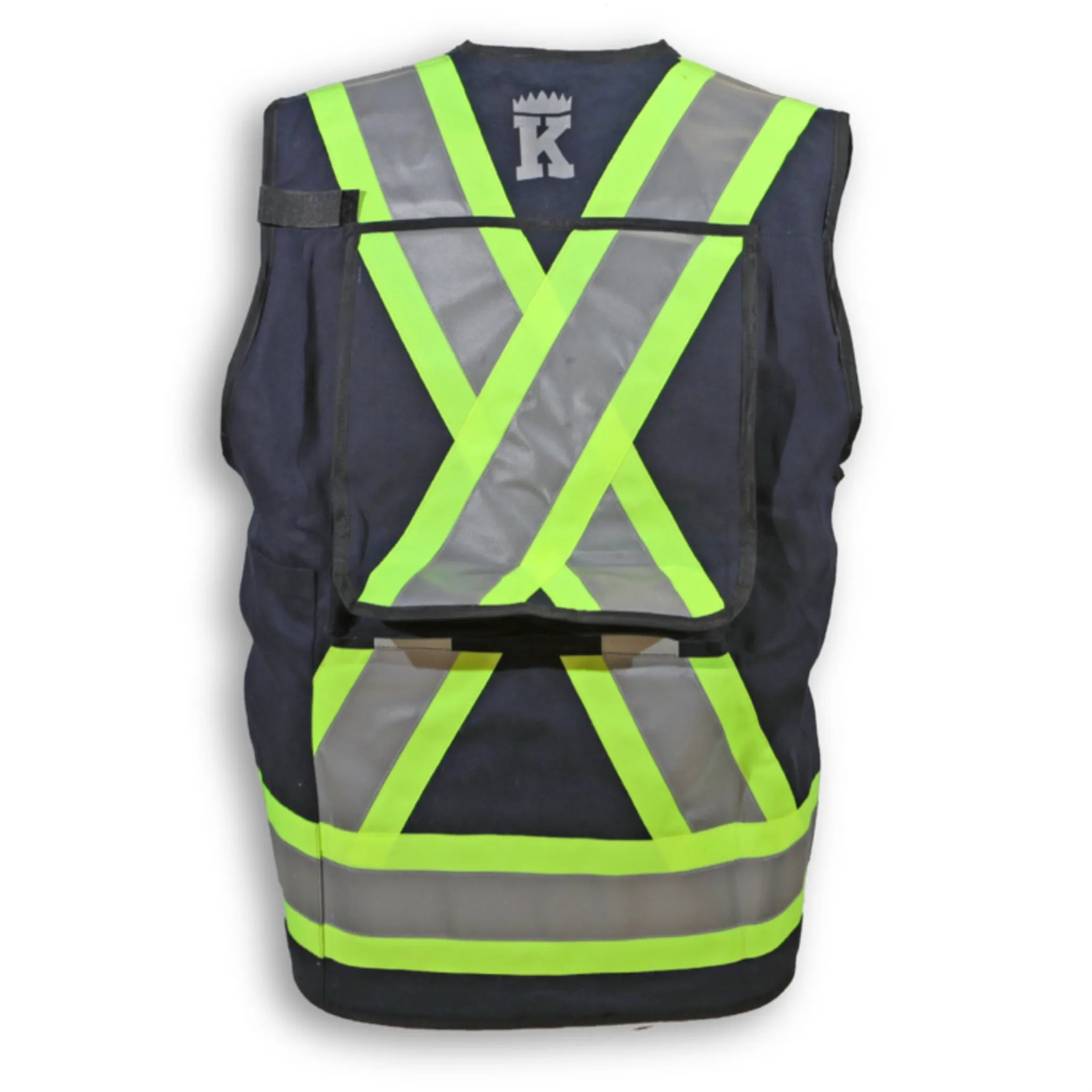 Big K Men's Hi-Vis Surveyor Safety Vest CSA Approved Pocket King with 8 Pockets | 3M Reflective Tape | Durable & Comfortable | Sizes S-5XL