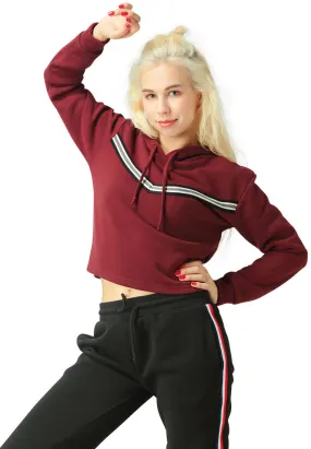 Burgundy Hoodie With Drawstring