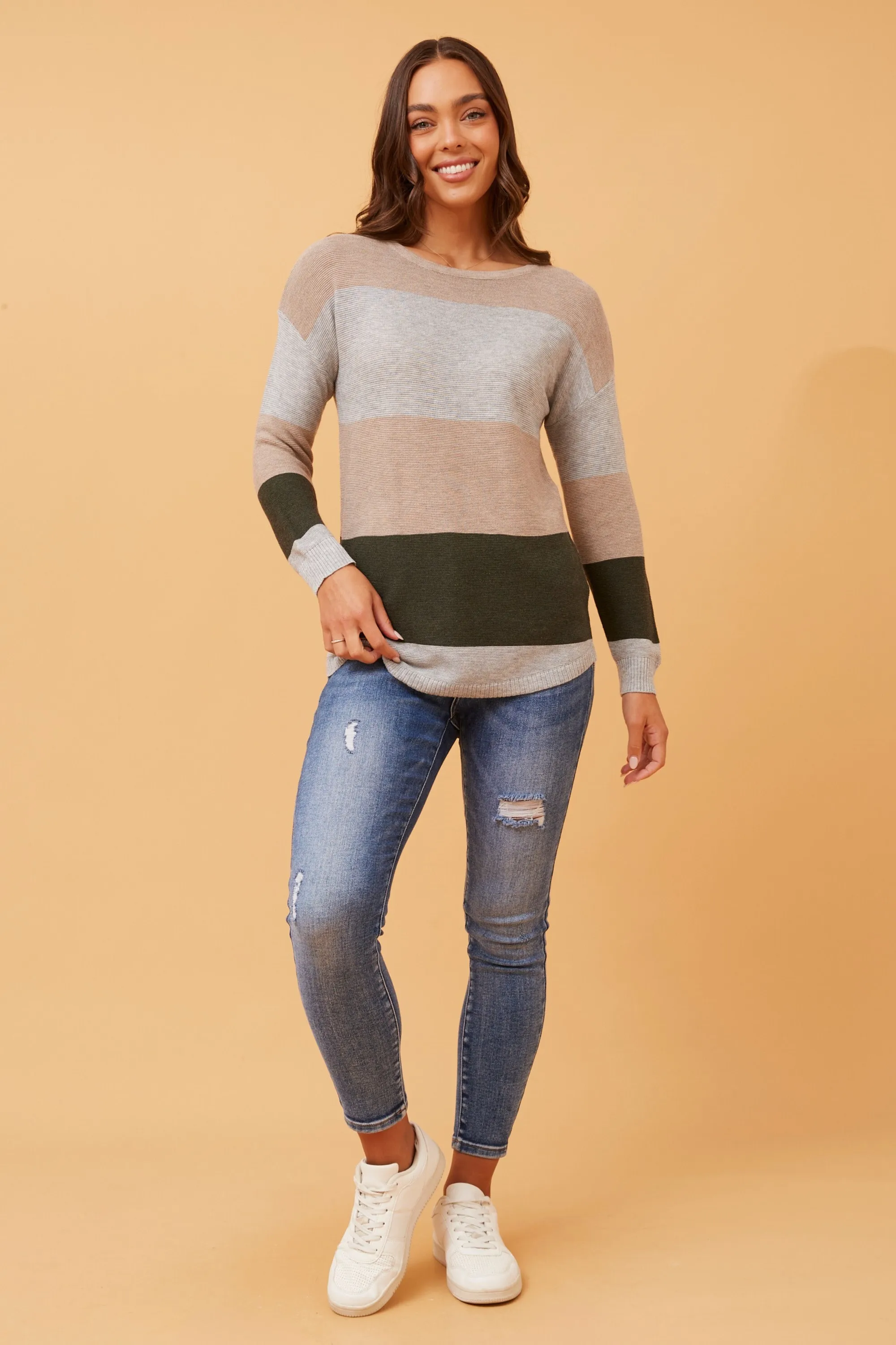 Caroline Morgan Colour Block Jumper