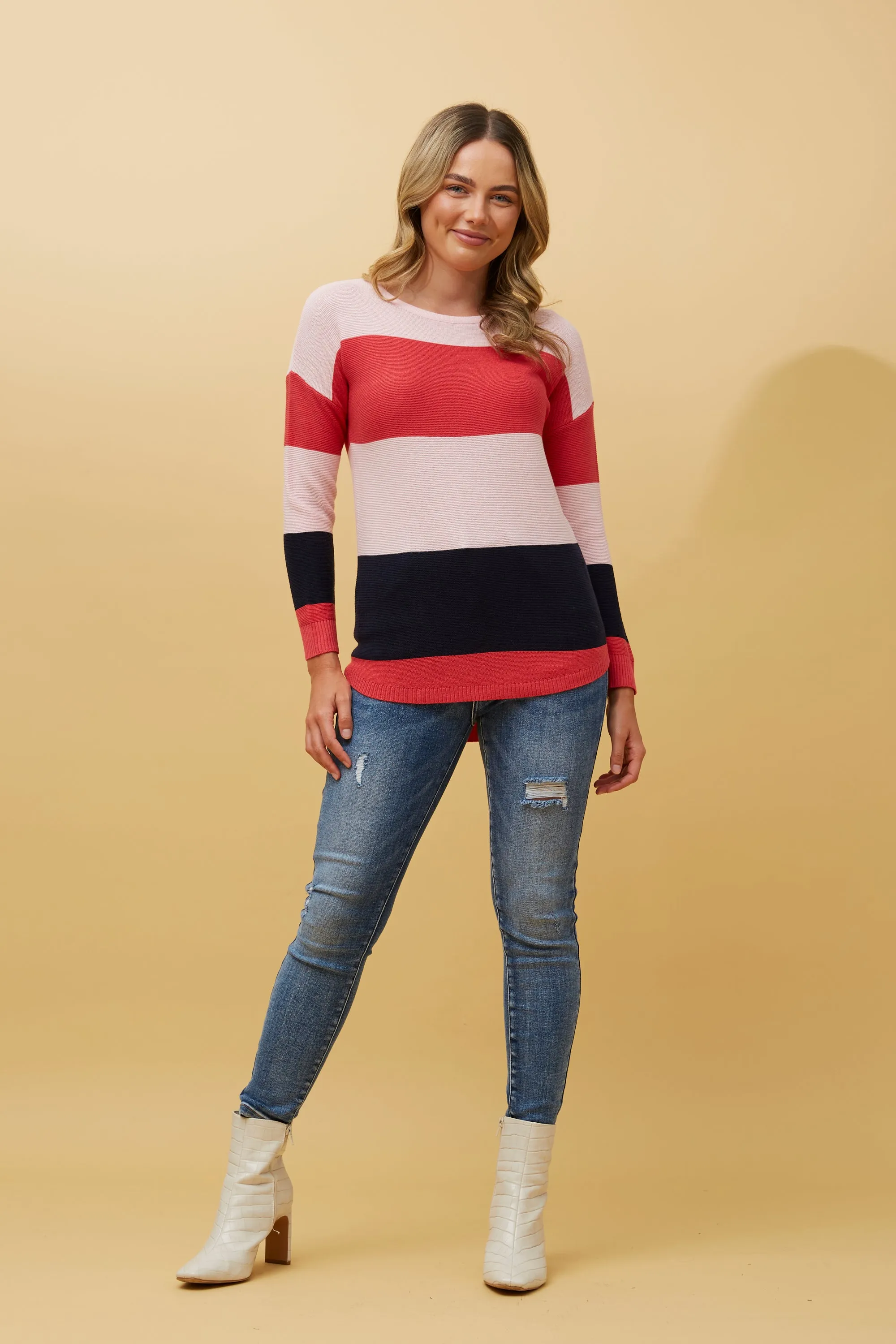 Caroline Morgan Colour Block Jumper