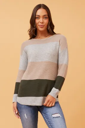 Caroline Morgan Colour Block Jumper