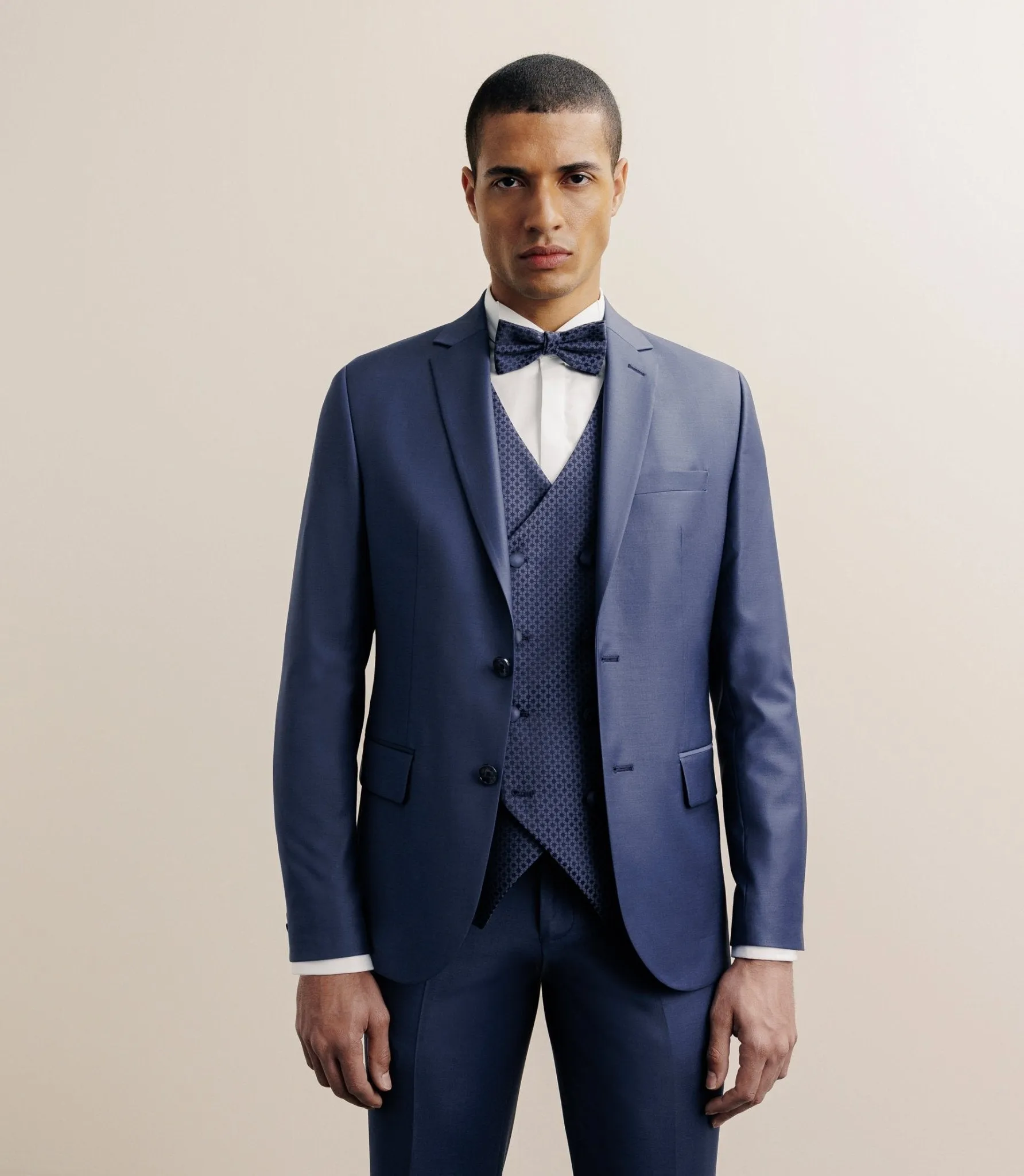 Costume 3 pièces bleu