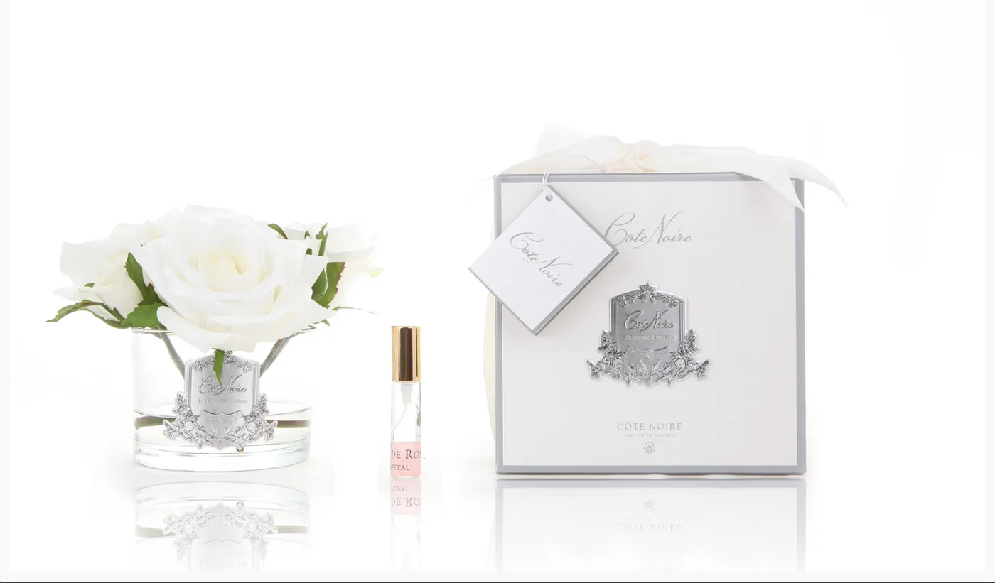 COTE NOIRE PERFUMED NATURAL TOUCH 5 ROSES - CLEAR - IVORY WHITE