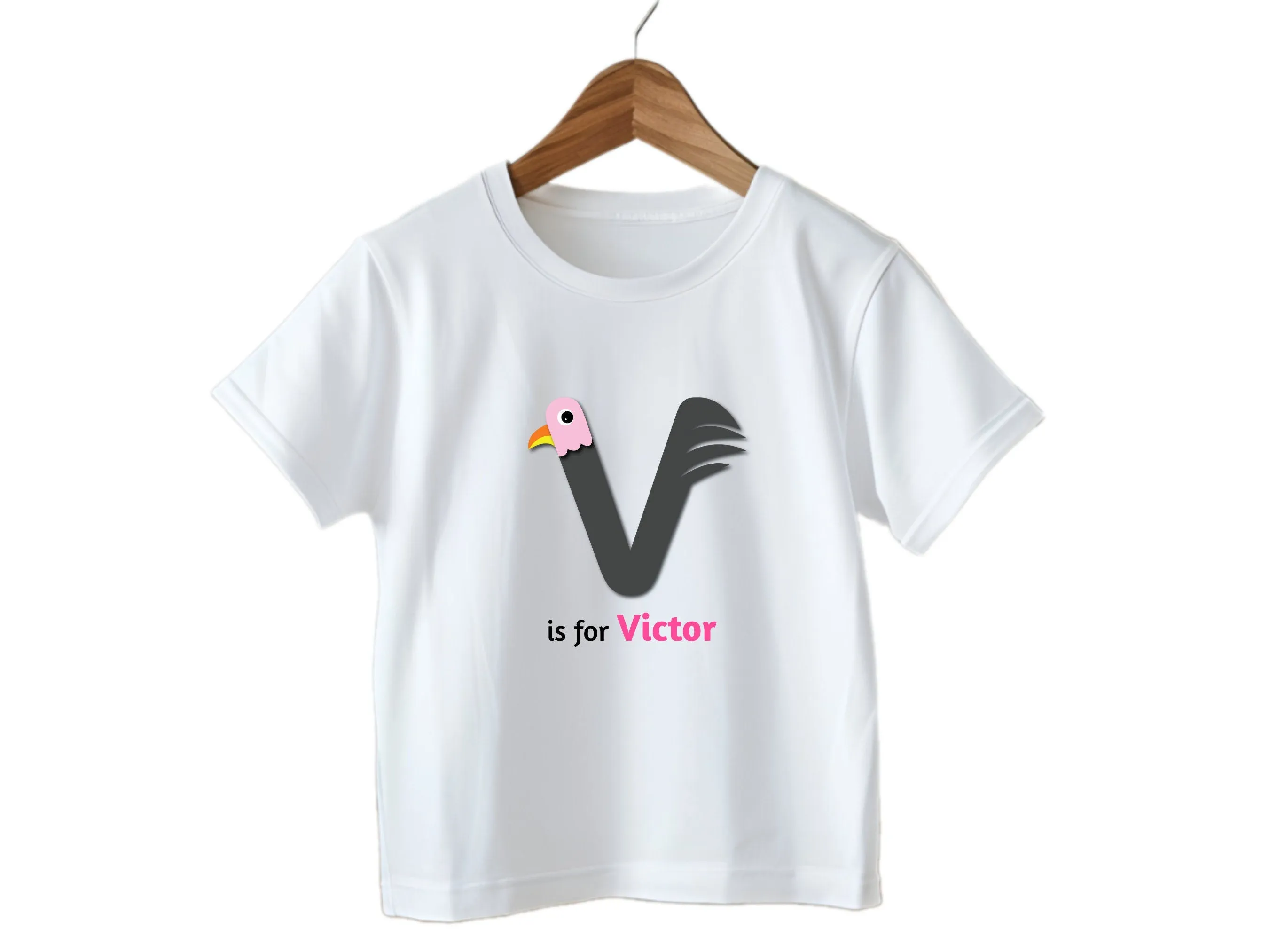 Custom Kids Tshirt Gift For Toddler Girls with Initials V On Shirt Gift For Kids