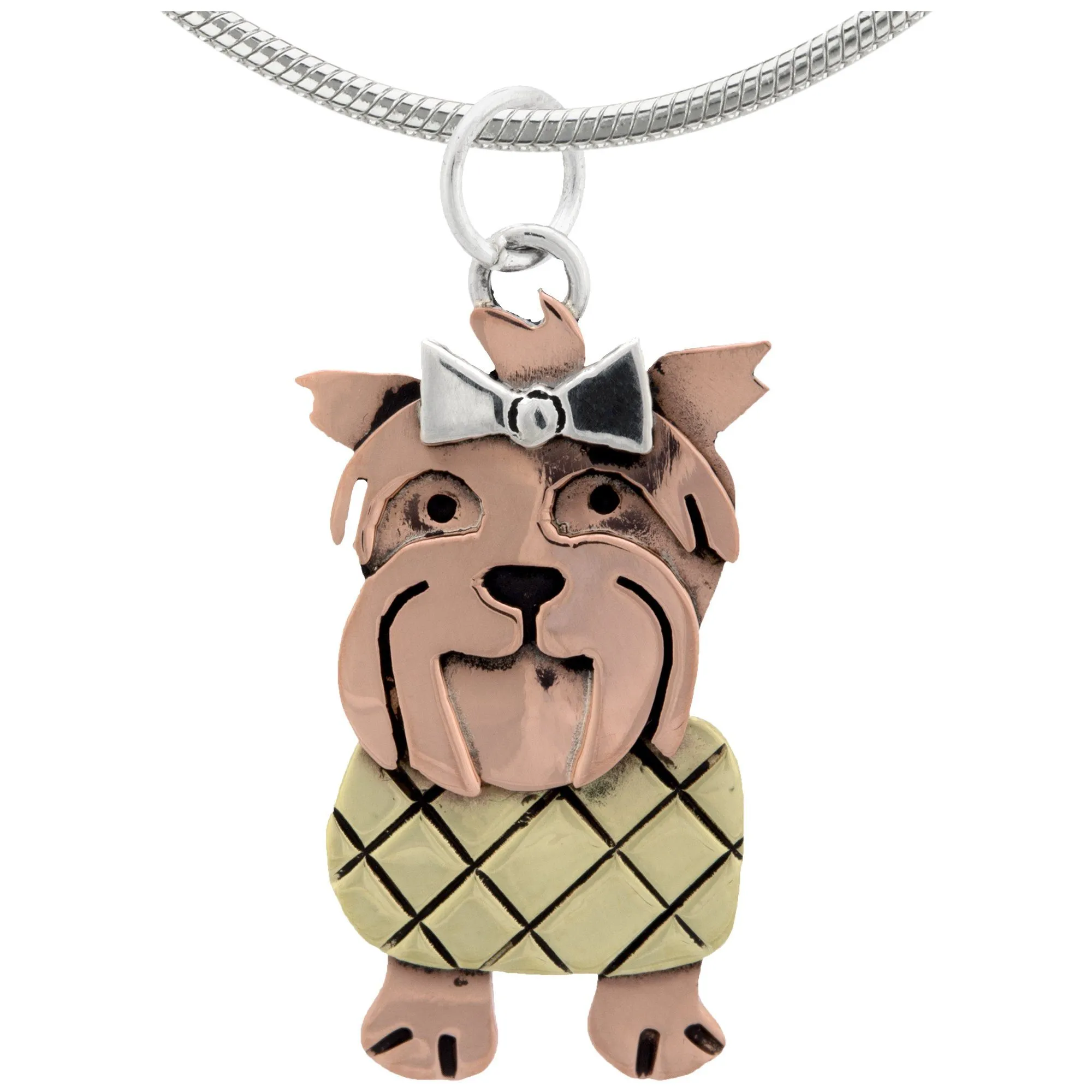 Darling Dog Mixed Metal Necklace