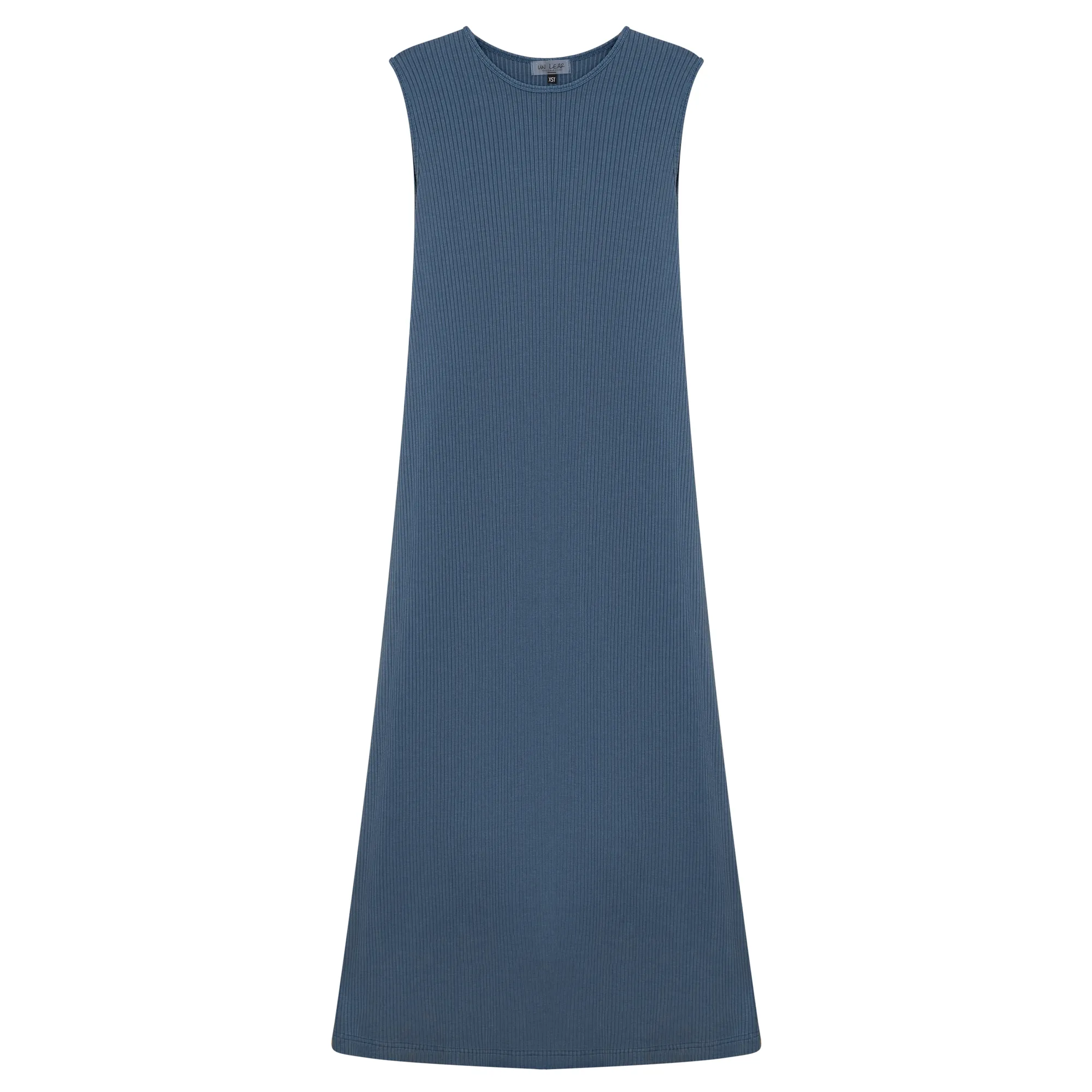 dress distressed rib jumper - distressed denim