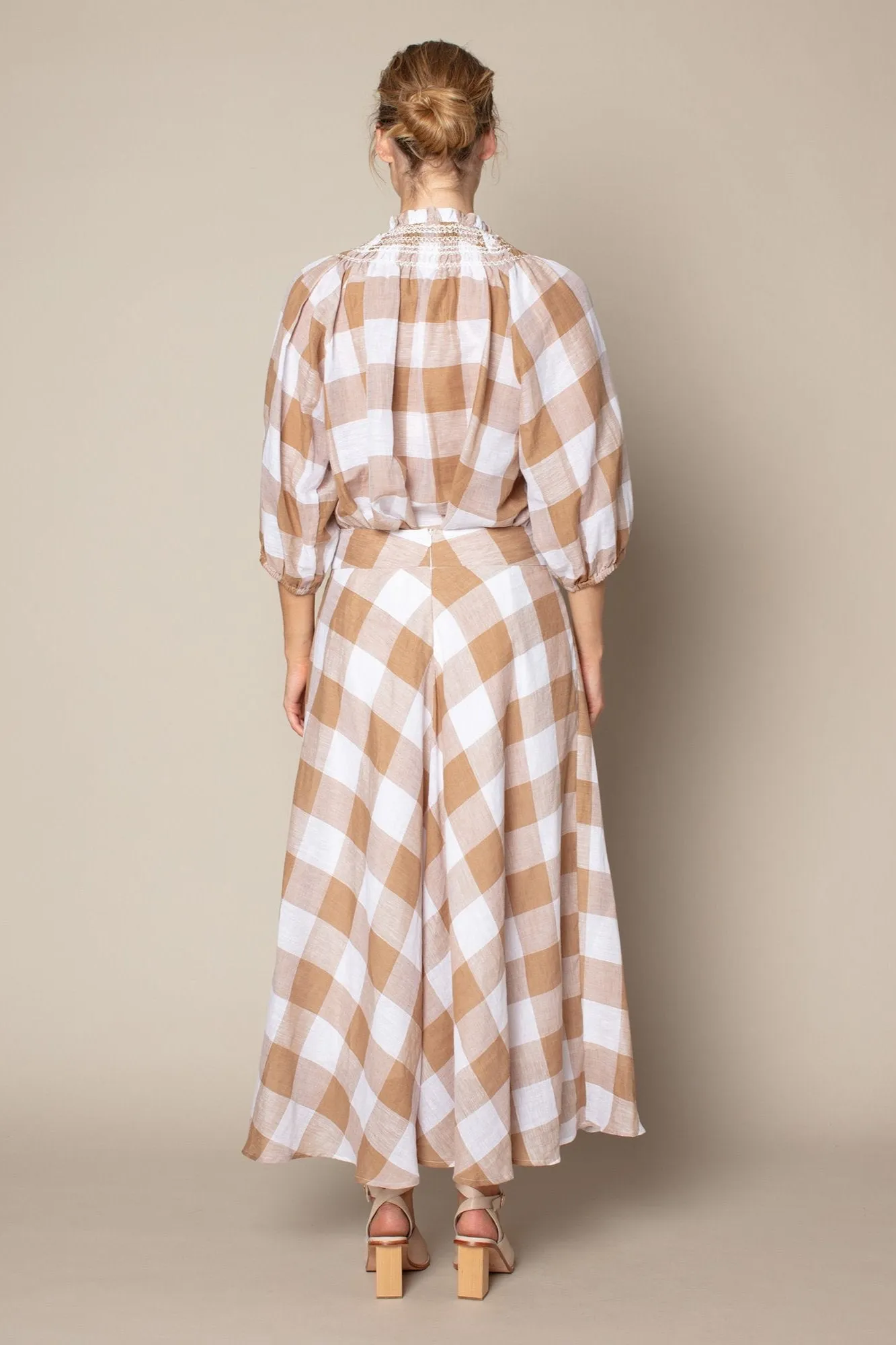 Echelon Skirt in Caramello Check