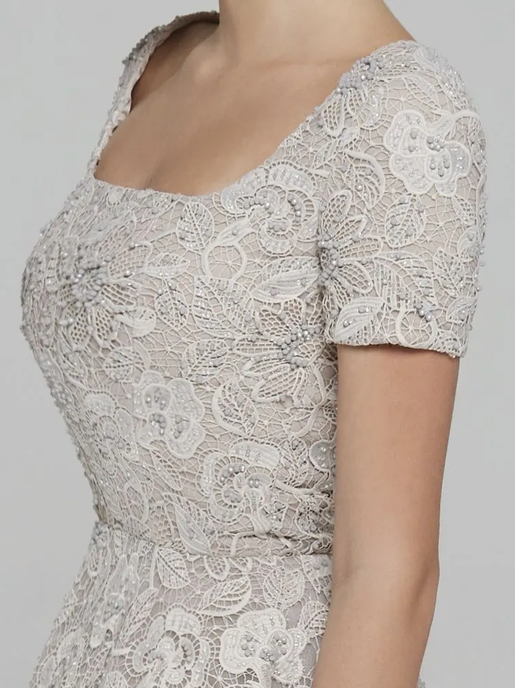 Embellished Guipure Gown