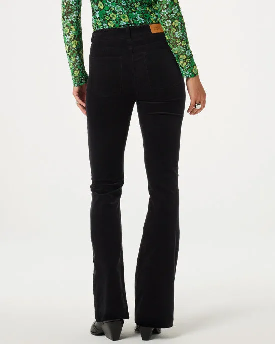 Eva Flare Trousers Black Corduroy