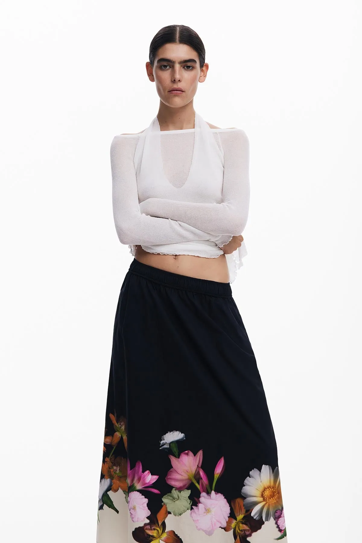 Floral Midi Skirt