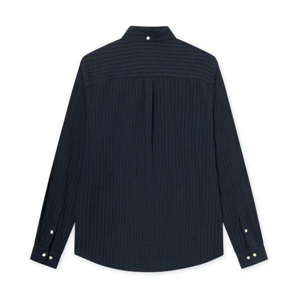 Forét Dawn Jacquard Shirt (navy)