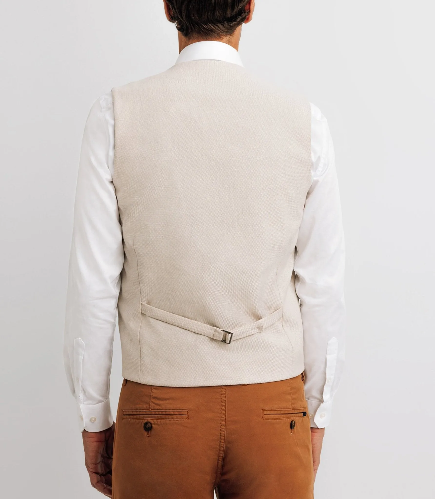 Gilet casual armuré écru