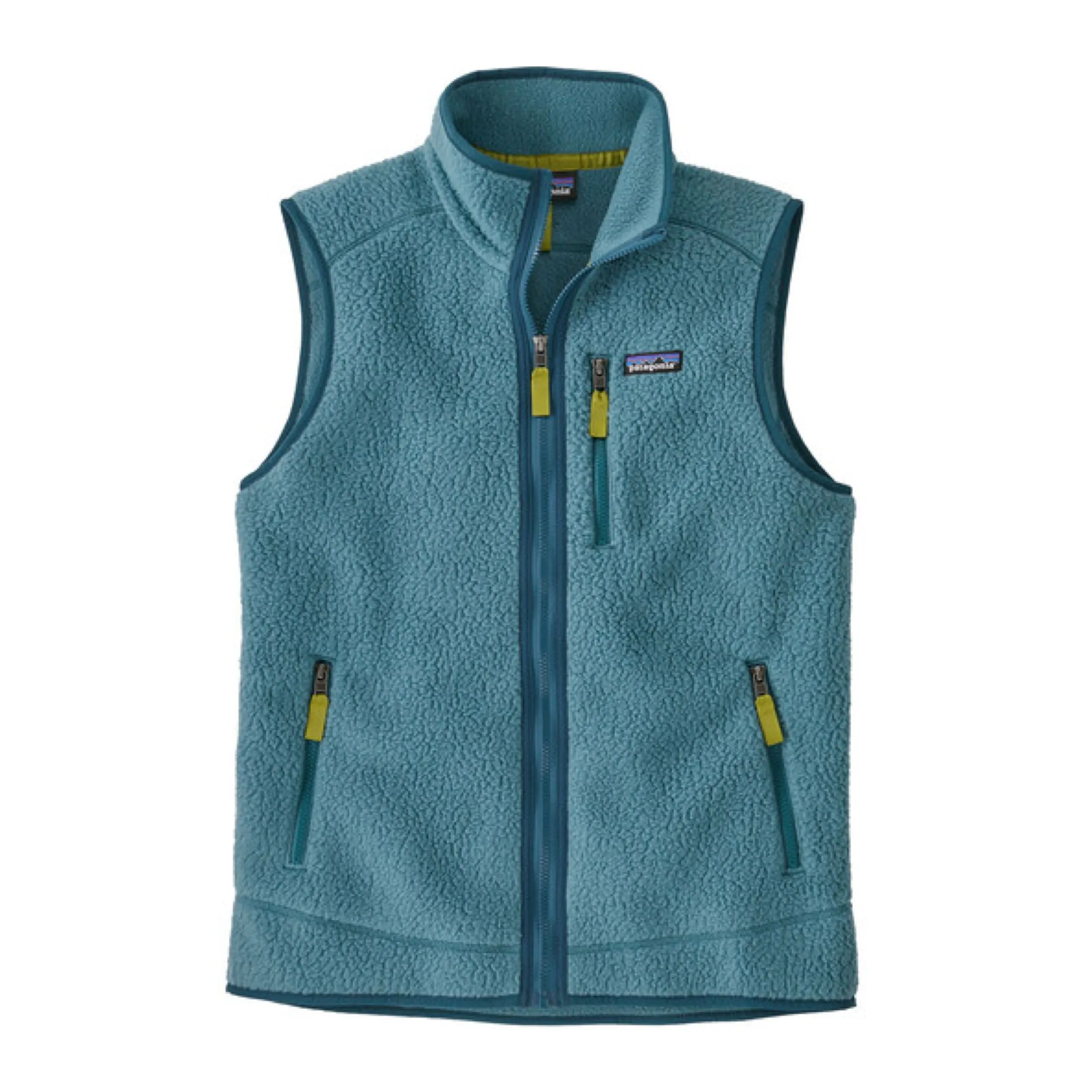 Gilet Retro Pile Fleece Uomo Wetland Blue
