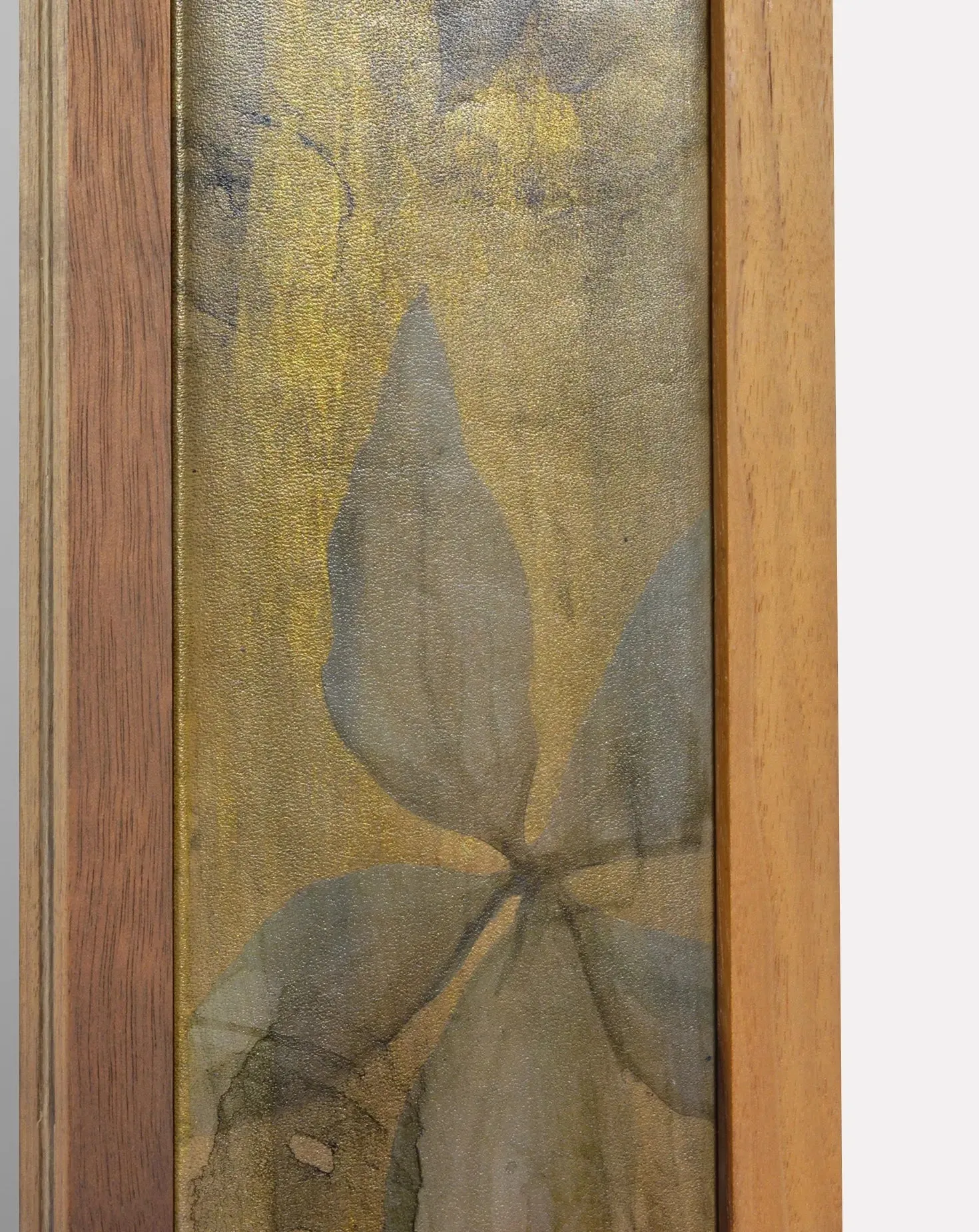 Grandeur Leather Marquetry Mirror
