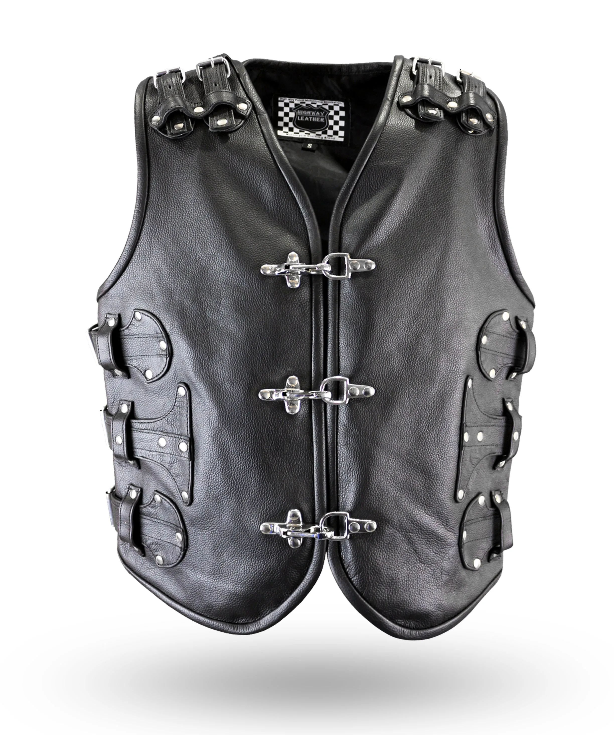 Highway Leather Heavy Metal Rocker Biker Waistcoat Motorcycle Vest