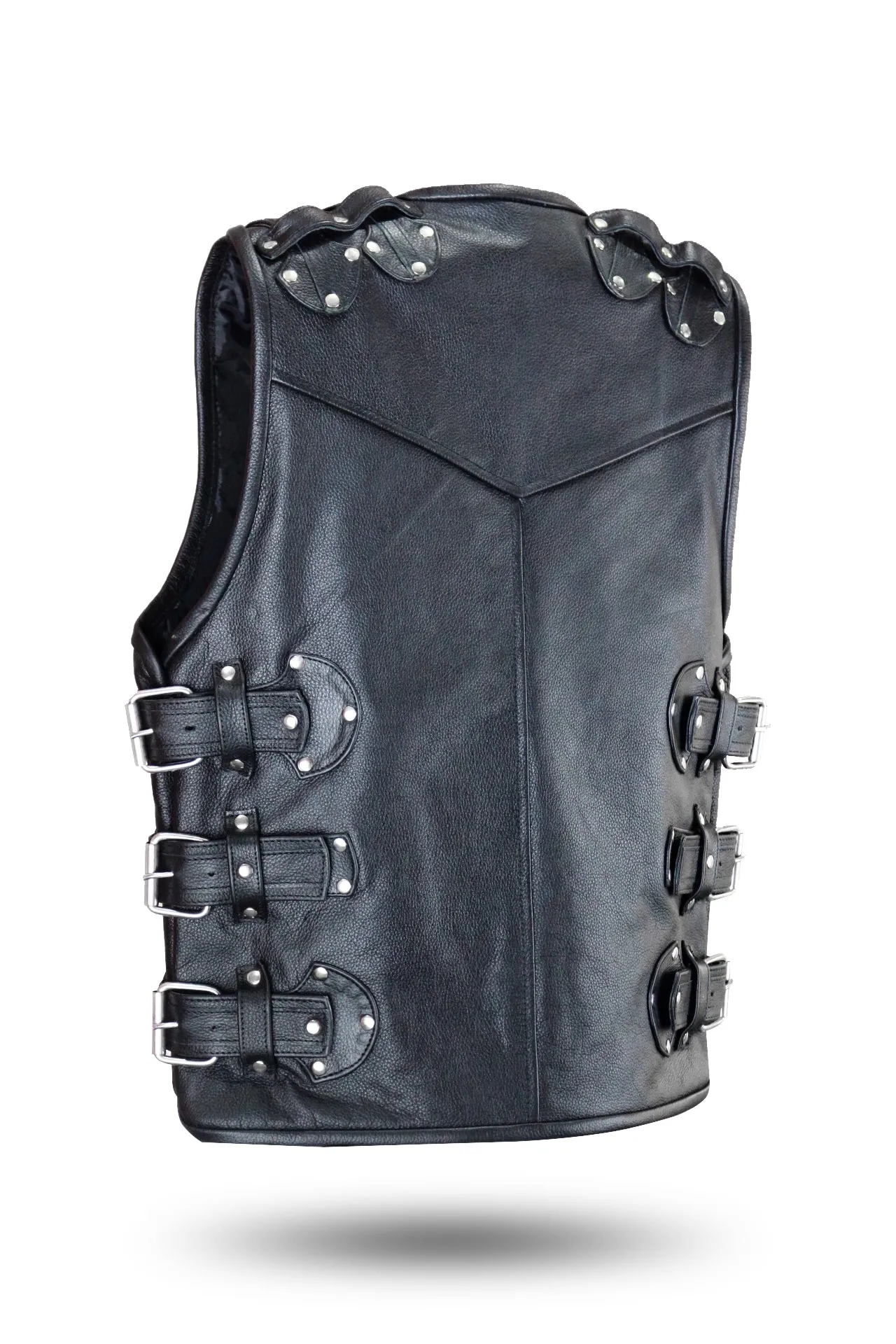 Highway Leather Heavy Metal Rocker Biker Waistcoat Motorcycle Vest