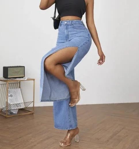Jackie Side Slit Jeans