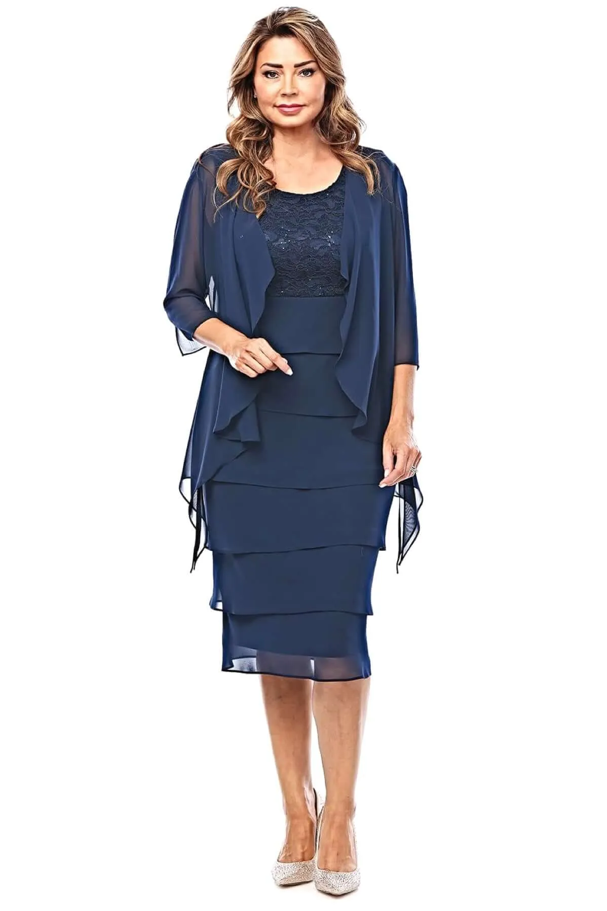 Jesse Harper Layered Dress & Jacket in Midnight JH0458