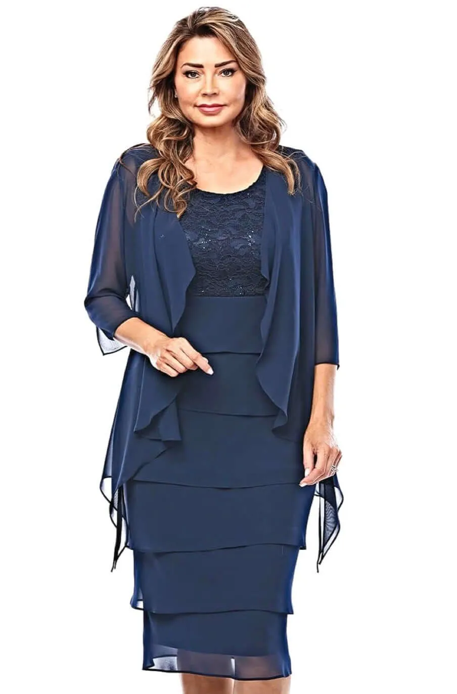 Jesse Harper Layered Dress & Jacket in Midnight JH0458