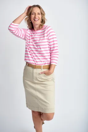 Knee Length Skirt Natural