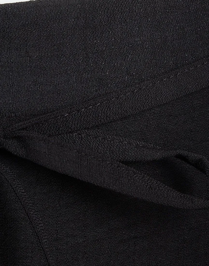 Ladies Black Tampered Jogger Style Trousers