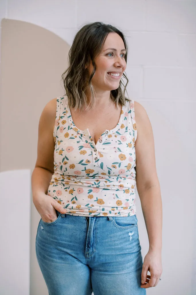 Ladies Fitted Henley Tank