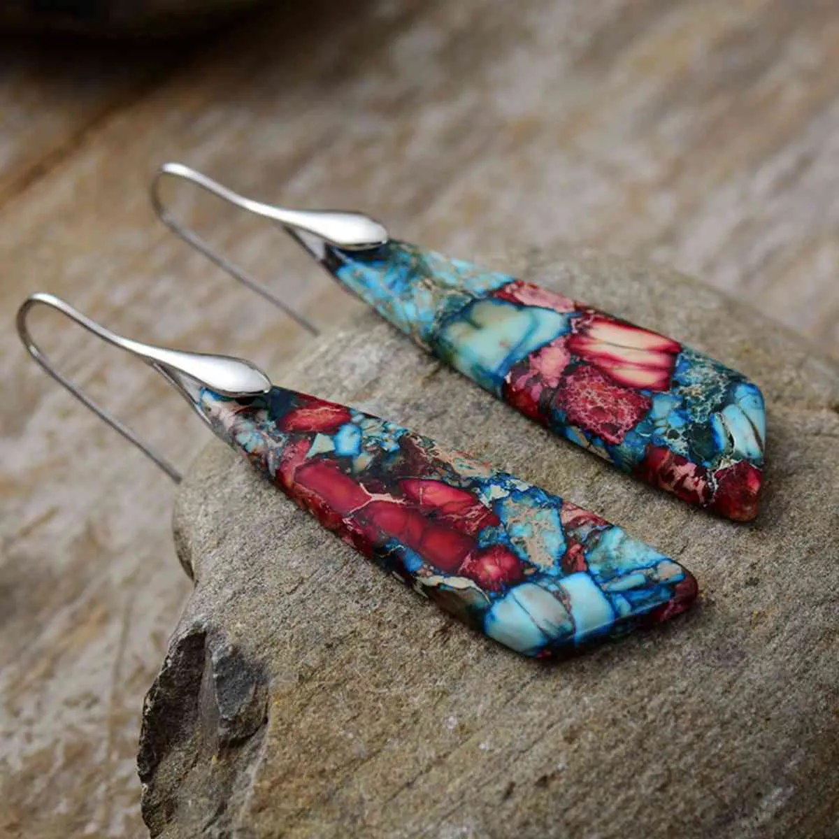 Layered stone Earrings