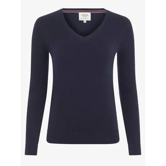 LeMieux Ladies Elite V-Neck Jumper Navy