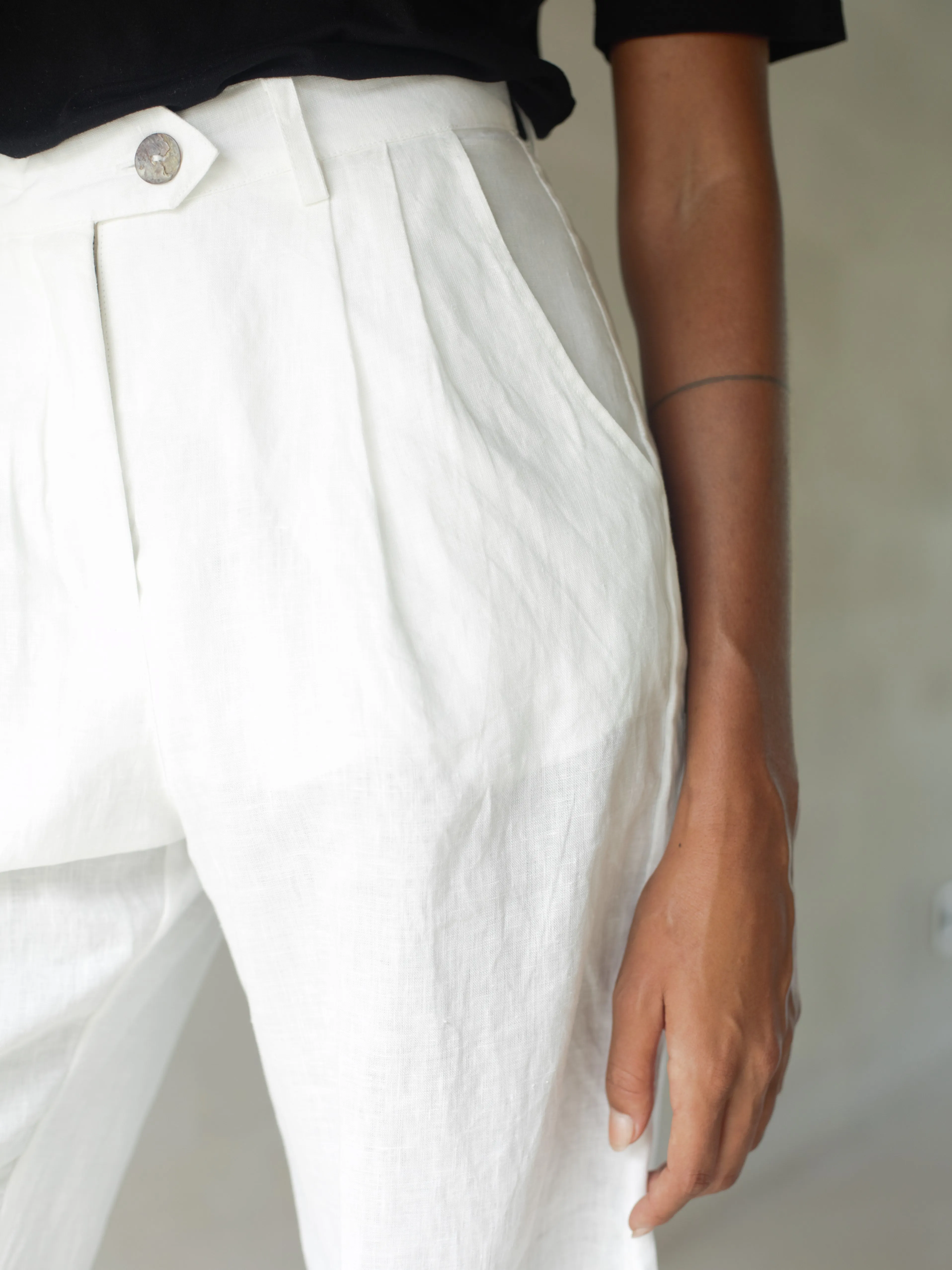 Linen Pleat Pant