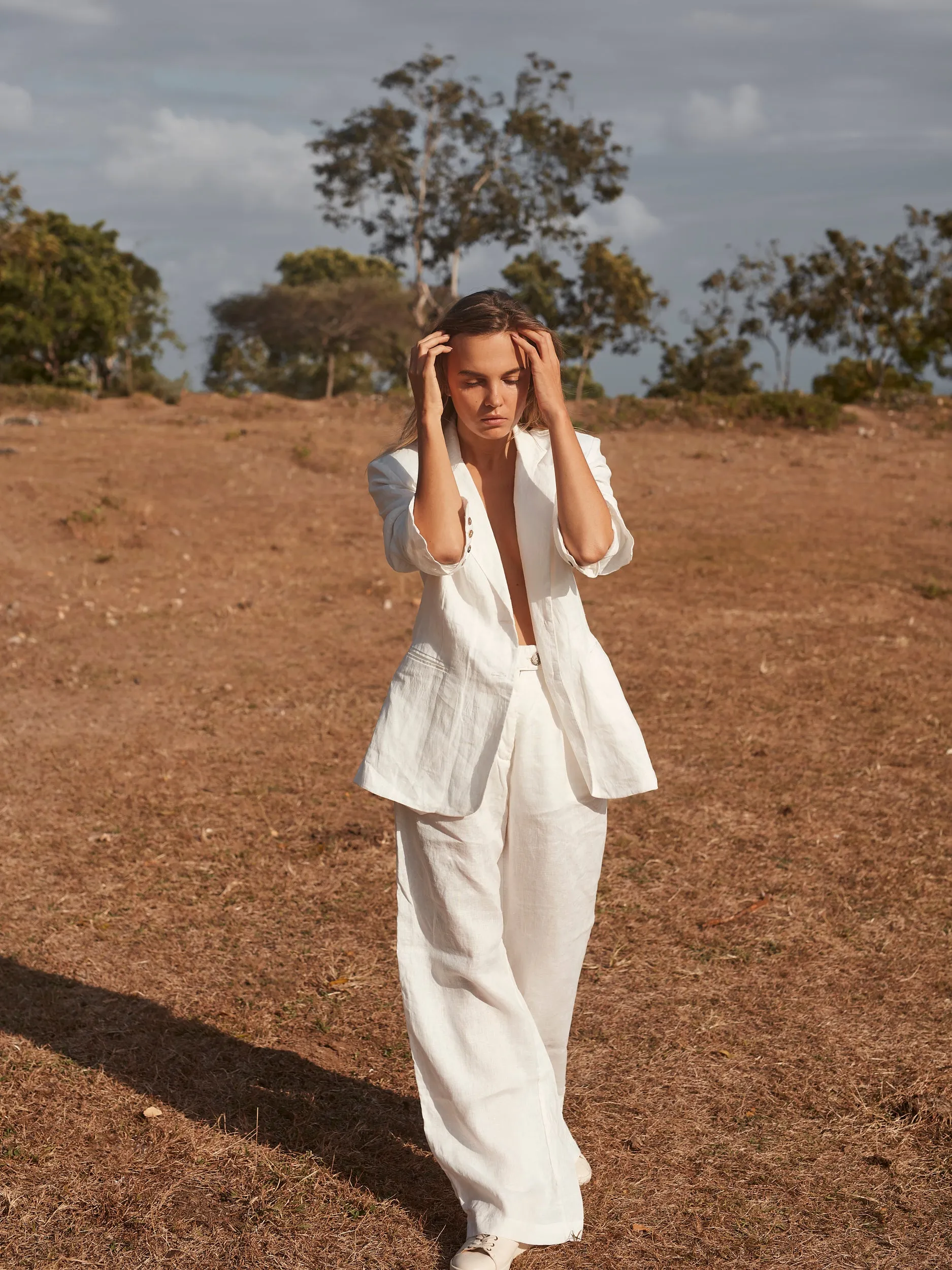 Linen Pleat Pant