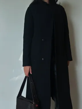 Long Black Coat (89% Wool)