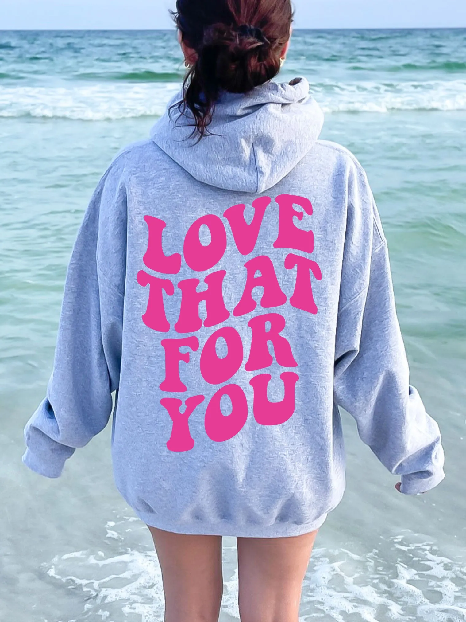Love That For You Hoodie - Pink Ink