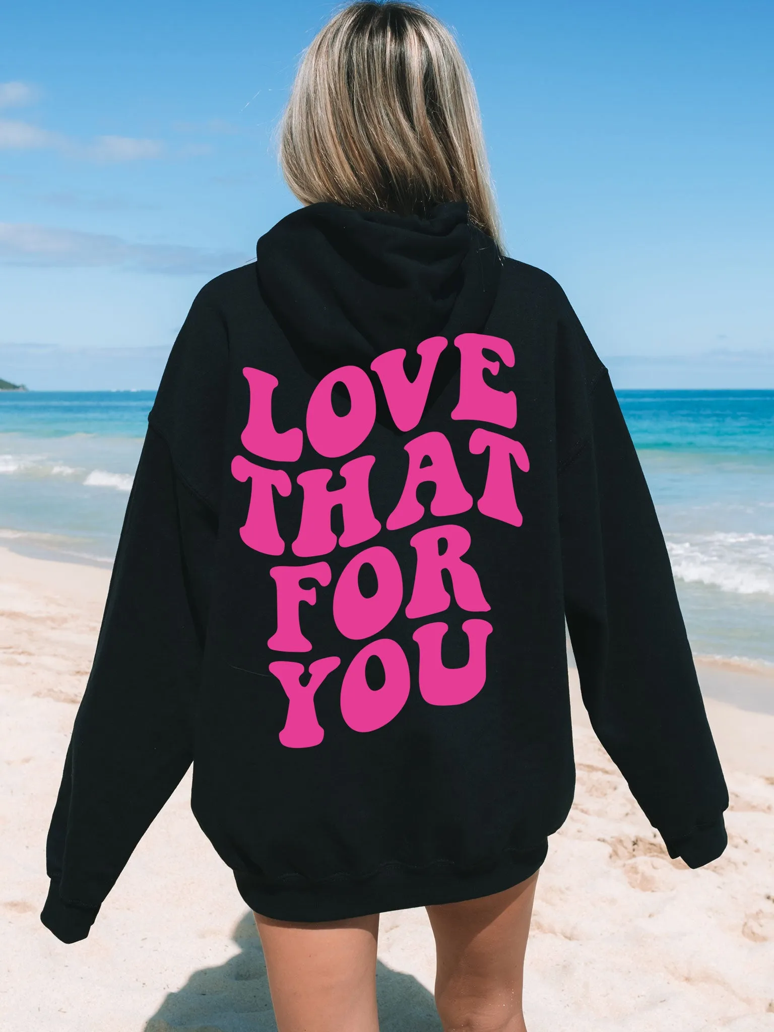 Love That For You Hoodie - Pink Ink