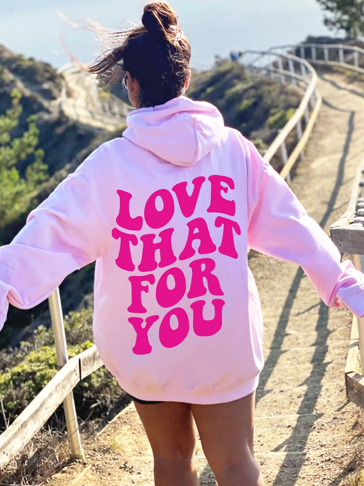 Love That For You Hoodie - Pink Ink