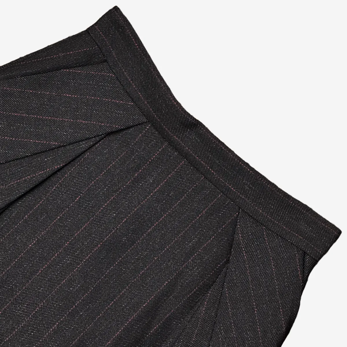 Maison Margiela black and white pinstripe silk Trompe l'oeil layered skirt