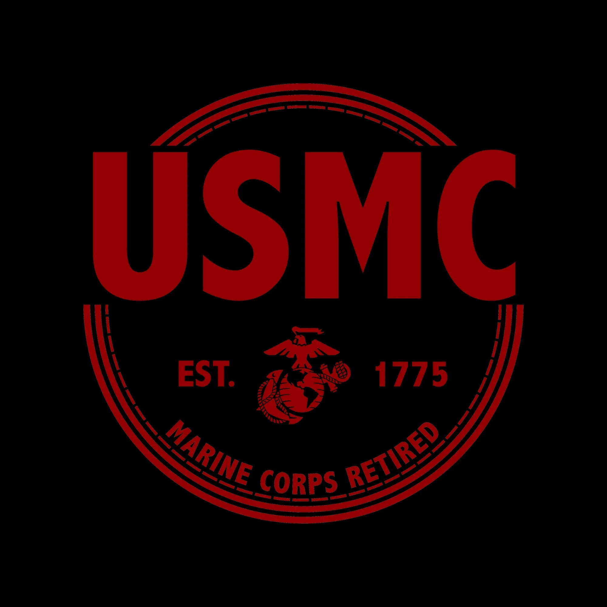 Marines Retired Mens Henley T-Shirt