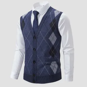 Men's Diamond Knitted Vest